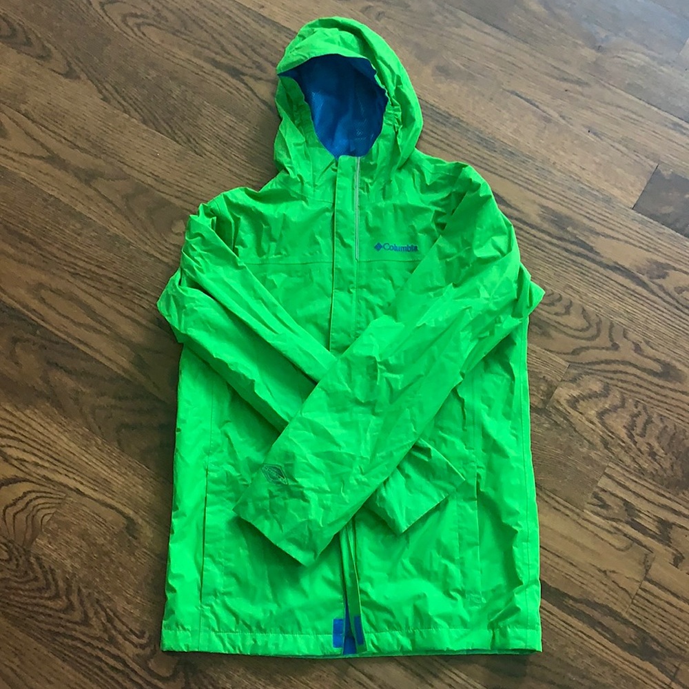 Kids Green Columbia Rain Jacket